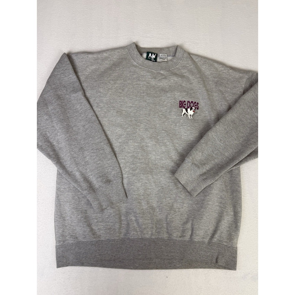 Vtg 90s Big Dogs Run With The Big Dogs Stay on the Porch Crewneck Mens‎ Large